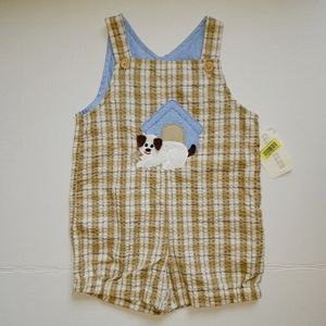 Class Club Plaid Seersucker Romper